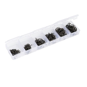 50 pièces/boîte Hirisi Hameçons à pointe barbelée pour la pêche à la carpe, acier à haute teneur en carbone, revêtement PTFE, hameçons tranchants pour la pêche à la carpe 8011 - Product Image 2