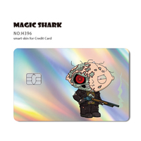 Les conceptions du client Personnalisez les autocollants de carte de crédit Holo brillants de dessin animé mignon de petite puce