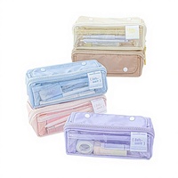 Trousse à crayons transparente inspirée de la mode Instagram, grande capacité, pour filles et garçons, collection 2026