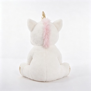 Customized White Unicorn Plush, Unicorn Stuffed Animal, Gold Horn Unicorn Plush, Cute Unicorn Stuffed Toy - Product Image 3