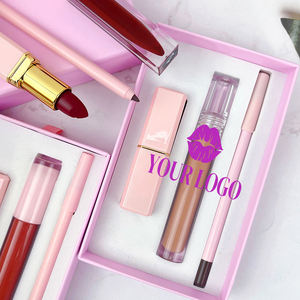 Eco-Friendly Recyclable Cosmetic Packaging Paper Box Customizable Inner Tray Matt <b>Lamination</b> for Lip Gloss Lip Liner Makeup Gift - Product Image 3