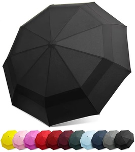 Paraguas de Negocios Clásico Popular de Tela Pongee, con Revestimiento a Prueba de Viento y Agua, Apertura Automática, Doble Capa, 3 Pliegues, Color Negro, Marca <span class=keywords><strong>Chensheng</strong></span> - Product Image 6
