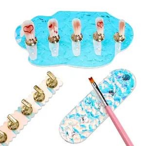 Wholesale Nail Tips Holder Acrylic Metal Practice Display Stand Holder Seat Nail Art Polish Display Tool Tips