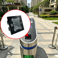 Lecteur de contrôle d'accès à basse consommation LONVILL 78mA avec ports RS232, RS485, Wiegand et scanner NFC/QR Code pour portail
