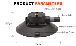 Amazon Hot Selling 6 "Zoll Kunststoff pumpe Sauger M6 M8 Innengewinde Gummi Vakuum Handpumpe Saugnäpfe - Product Image 3