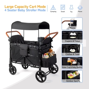 Poussette-chariot SHUANGXING - Fini les poussettes doubles, cette dernière peut contenir quatre enfants - Product Image 2