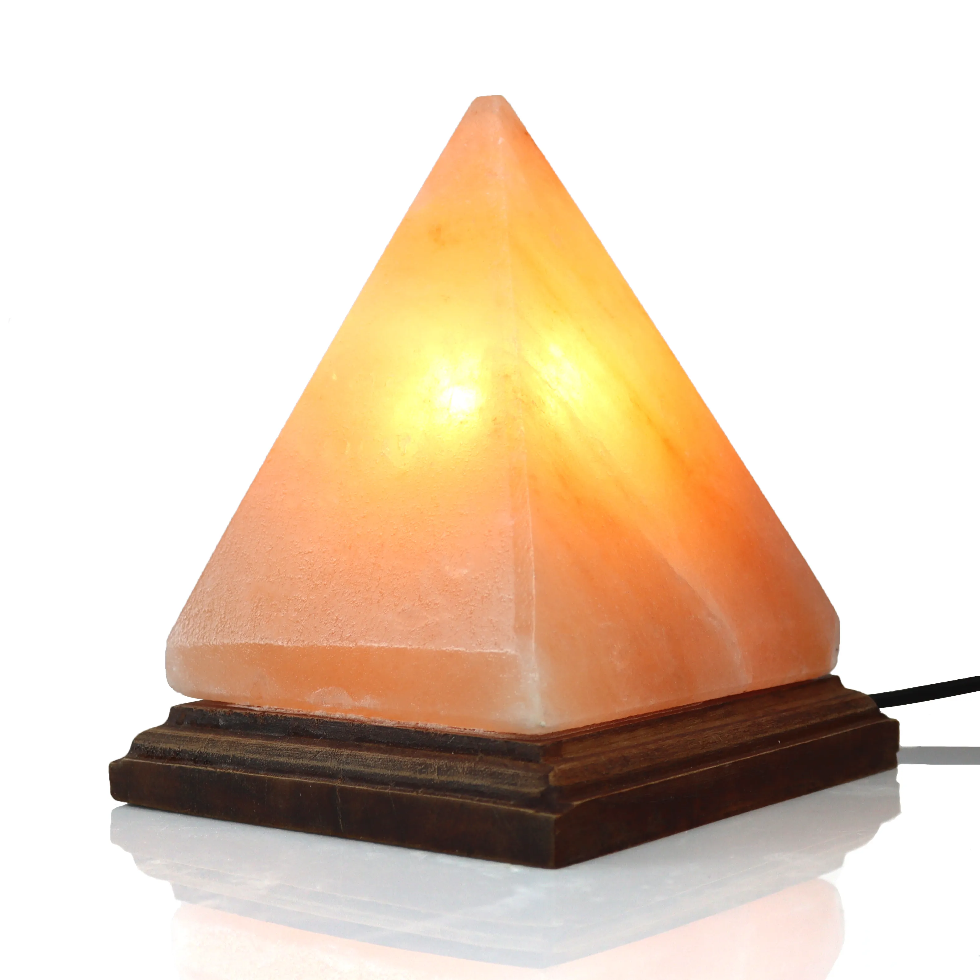 Pyramide de l'himalaya en cristal de roche de sel rose fait à la main, lampe de sel de l'himalaya pour la décoration de la maison, cadeau