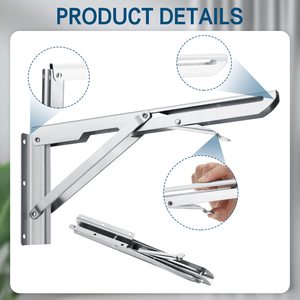 Soporte de Acero Inoxidable 304 para Estante Plegable Oculto de Fábrica, Soporte de Ángulo Ajustable para Estante de Alta Resistencia - Product Image 6