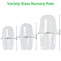Pot de plante en plastique Transparent, intérieur/extérieur, pépinière, humidité, dôme, semoir, démarreur de graines, Pots de fleurs