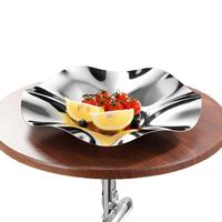 Plato de Frutas de Acero Inoxidable de Alta Gama con Forma de Flor para Decoración de Sala de Exposiciones y Almacenamiento