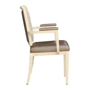 Bord de mer rétro hôtel meubles restaurant commercial grain de bois fauteuils pour hôtel avec bras <span class=keywords><strong>tissu</strong></span> luxe - Product Image 3