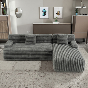 Cloud <b>Convertible</b> Sectional Sofa Set Modular Design for Apartment Living Room Dark Gray - Product Image 3