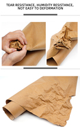 Papier kraft lavé à l'eau FCS pour impression et couture, matériau d'étiquetage biodégradable à faible teneur en carbone, imperméable et résistant à la déchirure