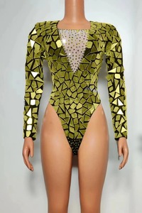 Mini-combinaison moulante sexy à paillettes effet miroir pour danse du ventre, soirée, club, fête, costume de célébration, <span class=keywords><strong>danseuse</strong></span>, bal de promo, boîte de nuit - Product Image 6