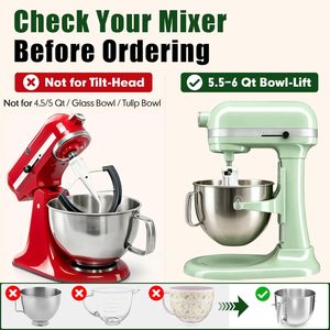 Batteur à revêtement plat avec grattoir en silicone, ustensile de cuisine, mélangeur de support, de <span class=keywords><strong>bol</strong></span> s'adapte au modèle professionnel 600 KF26M1X KD2661X - Product Image 5