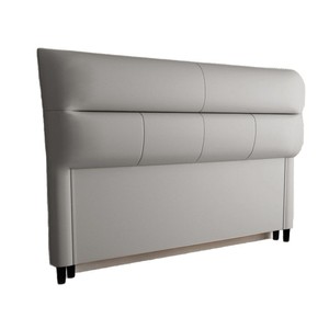 Minimalist <b>Headboard</b> Eco Leather Upholstery Solid Wood Modern Luxury <b>Floor</b> <b>Standing</b> Backrest Adult Bedroom Furniture - Product Image 3