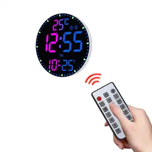 WG464 Wooden LED Alarm Clock Plastic Metal Acrylic Big Small Mini Alarm Clock Big Electronic Wall Clock