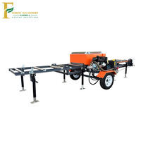 Machine à chanfreiner les bords de panneaux forestiers, scie à ruban horizontale automatique pour bois, moteur portable à essence 18KW