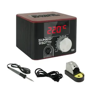 Sunkko mini termostato, 950t-pro, ferro de solda elétrica, solda, display digital preto, estação de solda