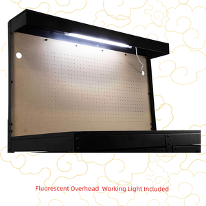 47.5-inch tùy chỉnh OEM bàn làm việc hội thảo nhà để xe bàn làm việc MDF Pegboard trở lại 2 ngăn kéo Loại sản phẩm tủ công cụ - Product Image 6