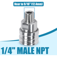 Adaptateur en acier inoxydable pour nettoyeur haute pression, raccord rapide 1/4 pouce mâle vers filetage femelle