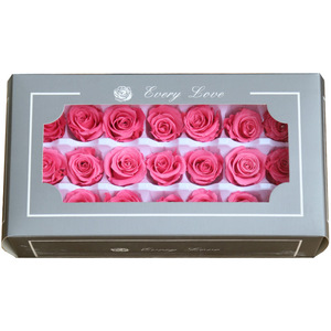 Roses éternelles écologiques en gros, diamètre 2-3 cm, 21 pièces/boîte, têtes de roses réelles préservées dans une boîte cadeau - Product Image 6