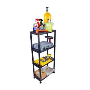 <strong>Plastic</strong> <strong>Shelf</strong> 28WX15DX53H Inch 4 Tier Storage Shelving <strong>Unit</strong> - Product Image 5