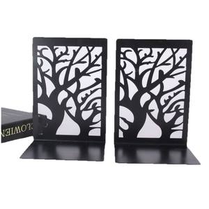 Cleye Serre-livres en métal design ajouré pour bureau, support de rangement pour livres - Product Image 5