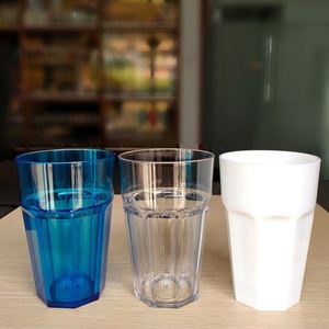 Vasos de Cerveza Octogonales de Plástico PS Transparente Personalizados con Logotipo Impreso a Color para Bebidas - Product Image 1