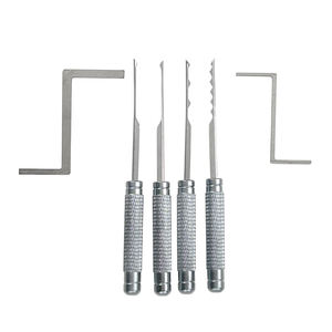 <span class=keywords><strong>Goso</strong></span> 6 pièces/ensemble Kaba argenté fossette Pick pour Lockpick Toolset avec poignée ronde serrurier fournitures outils matériels - Product Image 5