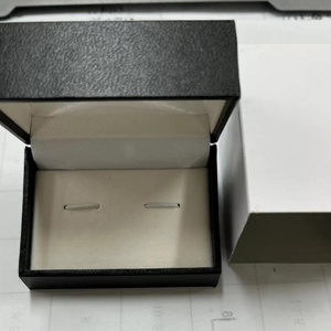 Wholesale Customized Logo Cufflink Box Unique <b>Black</b> Plastic Cufflinks Case with Tie Clip Leather Jewelry <b>Boxes</b> - Product Image 6