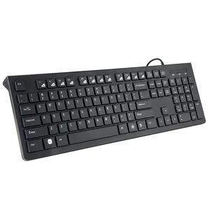 VCOM Black Wired USB PC-Tastatur Elektronische Computer tastatur Arabischer Desktop für Studenten büro