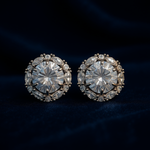 ต่างหูเพชรบลูไดมอนด์ทรงกลมเจียระไนแบบบริลเลียนท์ สี D ธรรมชาติ สำหรับผู้หญิง รุ่น E2779 ได้รับการรับรอง เหมาะสำหรับงานแต่งงาน สไตล์คลาสสิก - Product Image 2