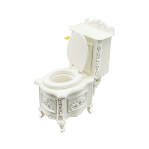 Casa de muñecas <span class=keywords><strong>miniatura</strong></span> victoriana inodoro de madera DIY - Product Image 4