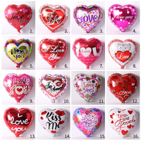 Balon Foil Bentuk Hati 18 Inci dengan Tulisan I Love You untuk Hari Valentine, Globos, Dekorasi Pesta Pernikahan, Balon Berbentuk Hati