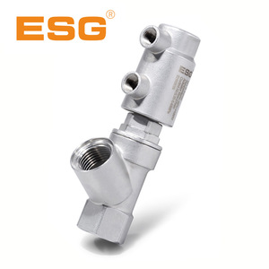 วาล์วปรับมุมแบบนิวเมติก ESG ทำจากสแตนเลสทั้งหมด DN15 แบบซีลนุ่ม เกลียวตัวผู้ สำหรับเครื่องจักรบรรจุภัณฑ์ - Product Image 2