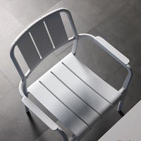 Chaise de jardin moderne, portable, imperméable, en plastique PP, empilable, pour le loisir, la salle à manger, le café