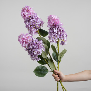 Flores Artificiales de Hortensia Greenway, Color Rosa Púrpura, Planta Completa, Arreglos Florales Decorativos para Decoración del Hogar y Bodas - Product Image 1