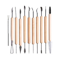 Kit d'outils de poterie pour la sculpture en argile polymère séchée à l'air, fournitures en céramique pour enfants et adultes, ensemble de papeterie de modelage, 36 pièces