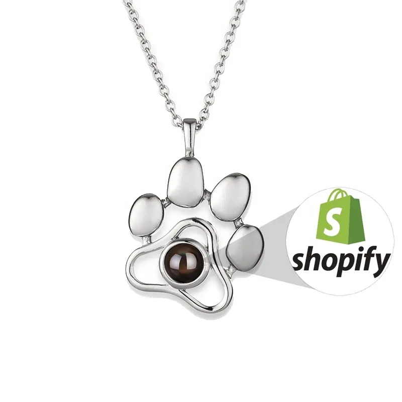 Shopify prodotti Dropshipping collana di proiezione fotografica personalizzata per donne gioielli di moda ciondolo collana di proiezione Dropship