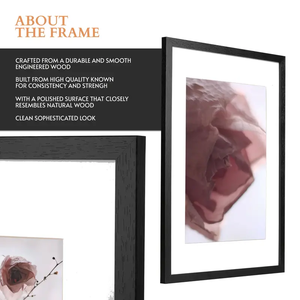 באיכות גבוהה בעבודת יד שחור a4 מסגרת תמונה אירופאית סגנון מפעל הסיטונאי להתאמה אישית לוגו uv גודל 8x10 - Product Image 3