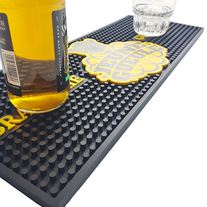 Heavy Duty <b>Silicone</b> Bar <b>Mat</b> Custom Logo Rubber Pub Rail <b>Mat</b> Spill Proof Drip Tray Beer <b>Mat</b> Non Slip Countertop Pad - Product Image 3