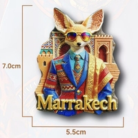 Aimants de réfrigérateur 3D en résine Afrique Maroc, souvenir touristique, artisanat, cadeau, décoration, fabriqué en Chine continentale, forme irrégulière