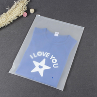 Sacs de rangement pour vêtements en plastique mat/givré personnalisés avec bandes de sécurité refermables, sacs en plastique transparents pour t-shirts, petits sacs à fermeture éclair