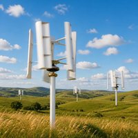 Éolienne à axe vertical GWH-500W, omnidirectionnelle à 360 degrés, sans dérive, sans aile arrière, générateur VAWT 500W pour l'alimentation hors réseau