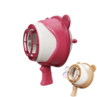 Juguetes Creativos de Verano, Nuevo Lanzador de Burbujas de Aire con Diseño de Oso, Máquina de Burbujas Manual Impulsada por el Viento