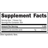 Acide ascorbique pur de qualité alimentaire 99% 1 lb Poudre de vitamine C pour complément de soins de santé