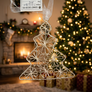 Sonnet Decor Handmade <b>Silver</b> <b>Wire</b> Christmas Tree Ornament Hanging Home Decoration Art Deco Design Living Room Use Model 2071 - Product Image 4