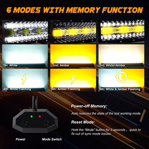 Le plus récent système d'éclairage automatique Offroad <span class=keywords><strong>4x4</strong></span> Barra LED Light 3 rangées Flood Spot Beam 32 pouces LED Light Bar pour voiture et camion - Product Image 4