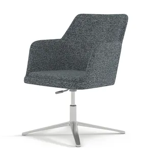 Modern Swivel 4 Star Lifting Alloy Base Designer Dunkelblau Office Vip Empfang Wartezimmer Liegender Freizeit stuhl